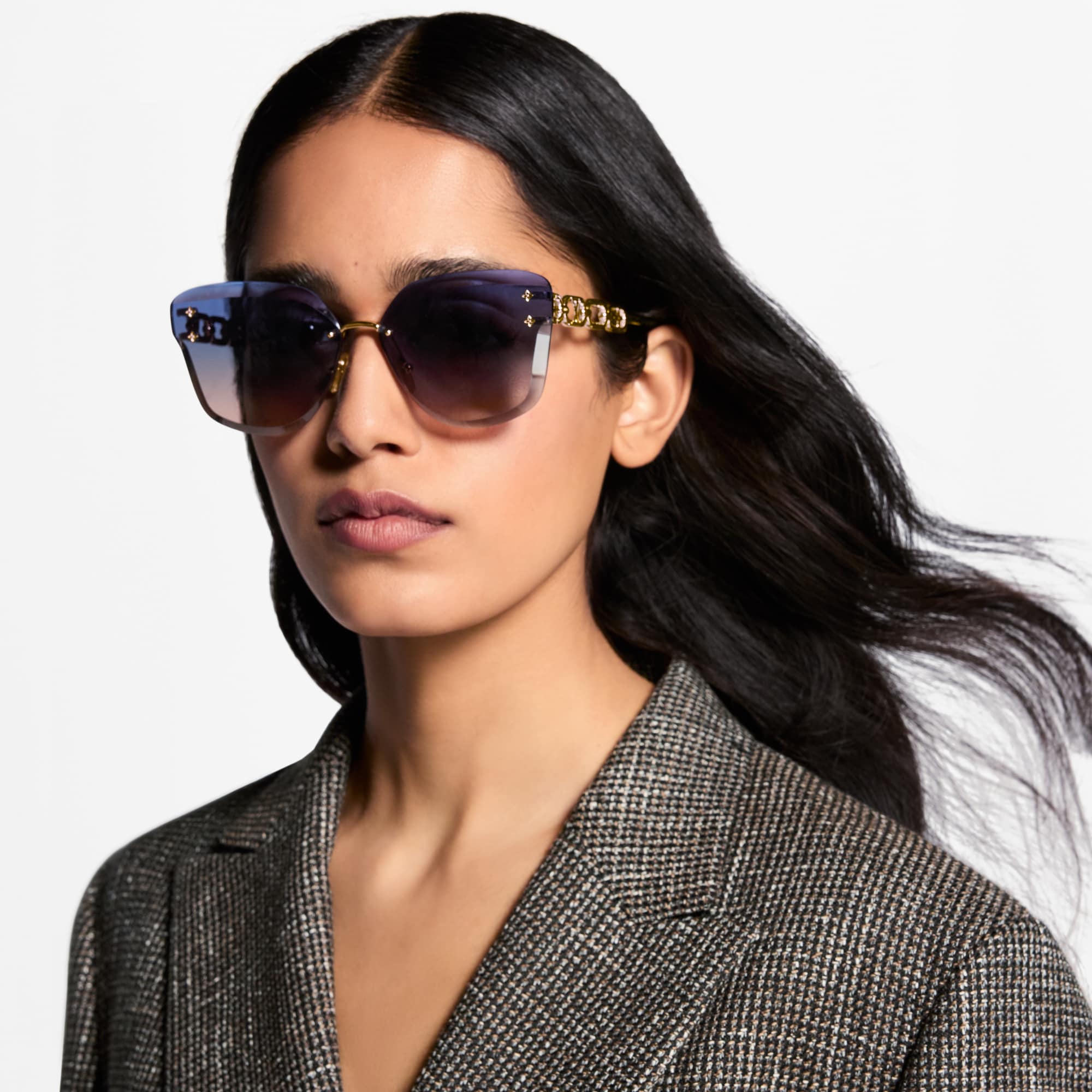 Flower Edge Metal Square Sunglasses S00 - Women - Accessories